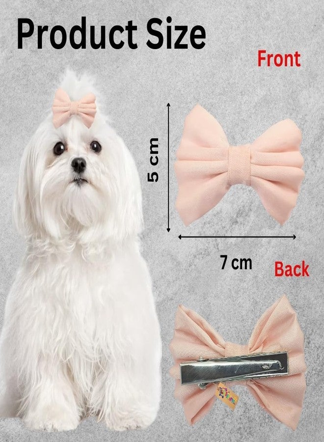 Western Era Dog Bow Hair Clip | Stylish Pet Accessory | Soft, Comfortable | Small, Medium & Large Dogs | Grooming, Photoshoot, Parties Fashionable & Durable Design for Pets (Light Pink) - Image 4
